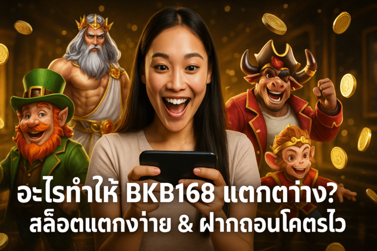 อะไรทำให้ BKB168 แตกต่าง? สล็อตแตกง่าย & ฝากถอนโคตรไว
